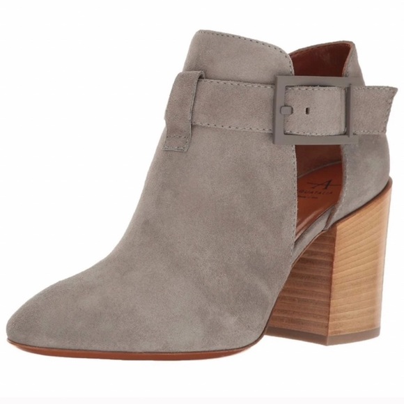 Aquatalia Shoes - Aquatalia Freddi Gray Suede Ankle Bootie